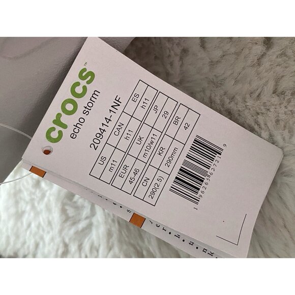 Crocs Echo Storm Tundra Grey 209414-1NF Clogs Men’s Size 11 NEW - Picture 2 of 12